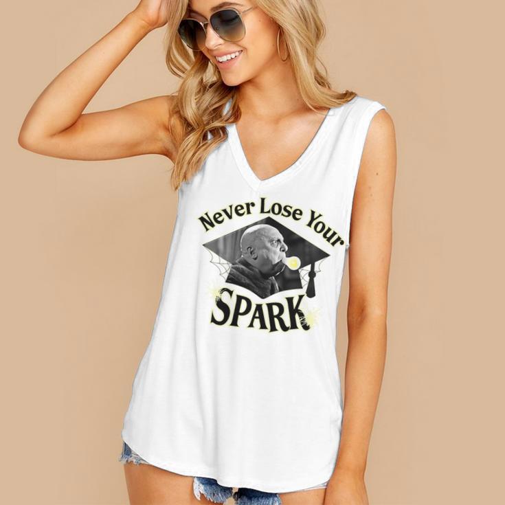 The Addams Family TV Series – Uncle Fester Graduation Spark Premium Women's V-Neck Tank Top