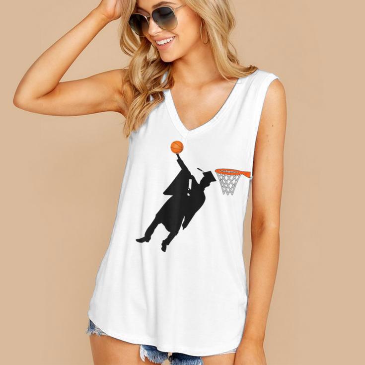Basketball Slam Dunk Elementary Graduation 2025 6th Grade Women's V-Neck Tank Top