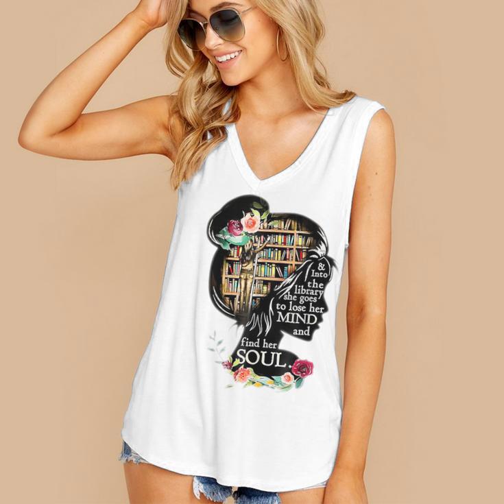 Book Reading Bookworm Book Lover Women Kids Girls Women's V-Neck Tank Top