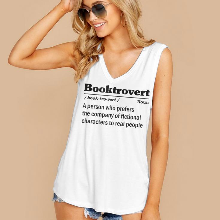 Booktrovert Definition Bookish Introvert Book Lover Women's V-Neck Tank Top Booktrovert Definition Bookish Introvert Book Lover Women's V-Neck Tank Top