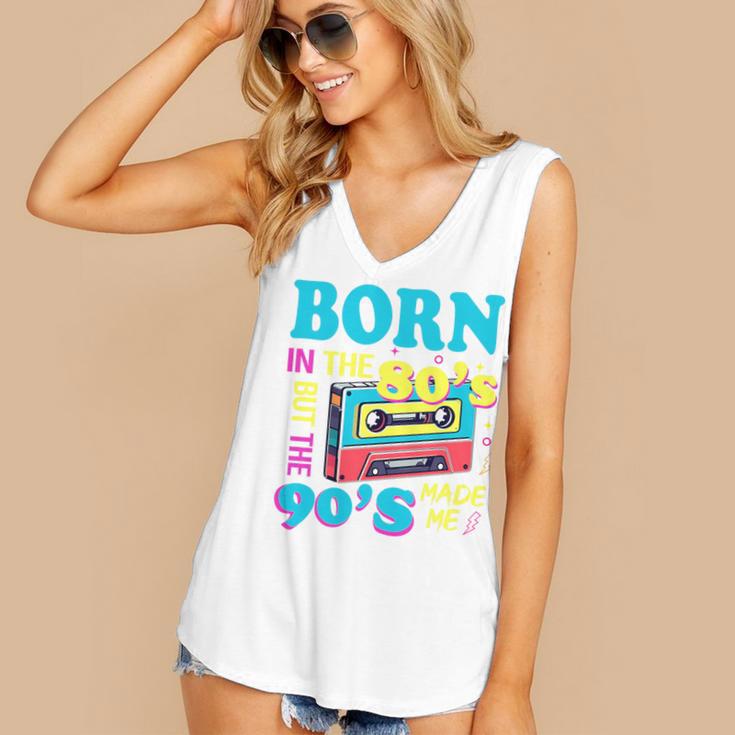 Born In The 80's But 90's Made Me Nostalgia Cassette Tape Premium Tri-Blend Women's V-Neck Tank Top Born In The 80's But 90's Made Me Nostalgia Cassette Tape Premium Tri-Blend Women's V-Neck Tank Top