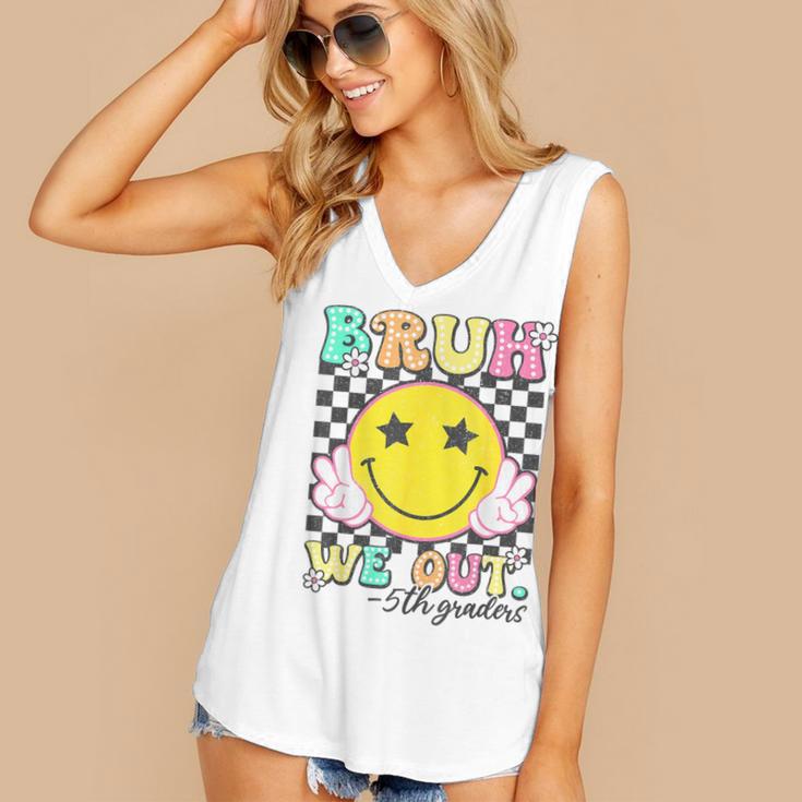Bruh We Out 5th Graders Fifth Grade Graduation Class 2025 Women's V-Neck Tank Top