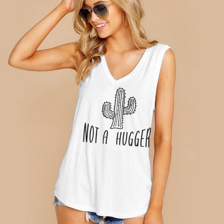 Cactus Not A Hugger Homebody Introvert Raglan Baseball Tee Women's V-Neck Tank Top Cactus Not A Hugger Homebody Introvert Raglan Baseball Tee Women's V-Neck Tank Top