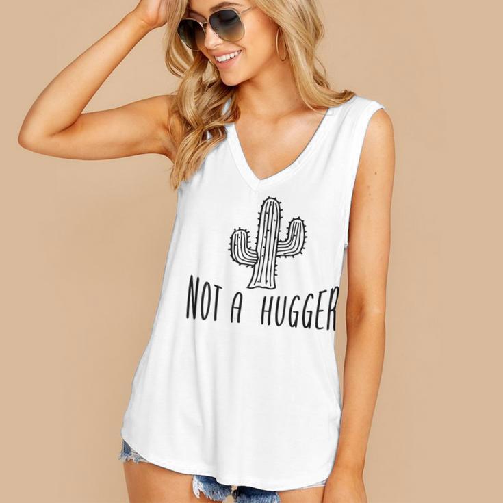 Cactus Not A Hugger Homebody Introvert Women's V-Neck Tank Top