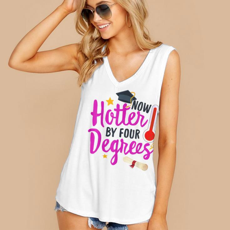 Class Of 2022 Four Degrees Hotter Graduation Day Master Grad Women's V-Neck Tank Top