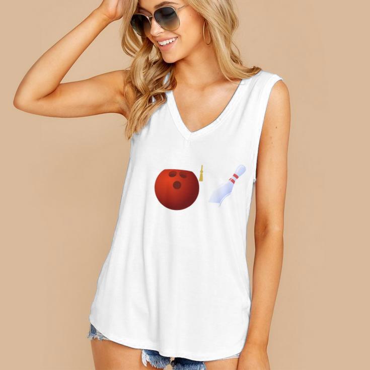 Class Of 2022 Graduation For Him Her Bowling Sports Women's V-Neck Tank Top