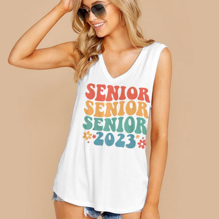 Class Of 2023 Senior 2023 Graduation Retro Seniors Women's V-Neck Tank Top