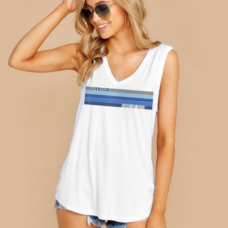 Class Of 2023 Senior Retro 2023 Grad Graduate Graduation Women's V-Neck Tank Top