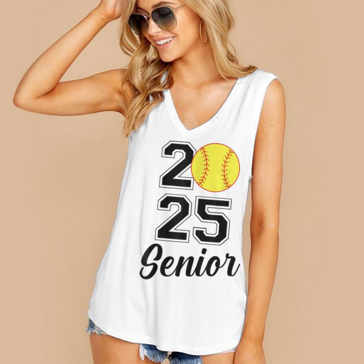 Class Of 2025 Softball Senior Graduation Graduate Women Women's V-Neck Tank Top