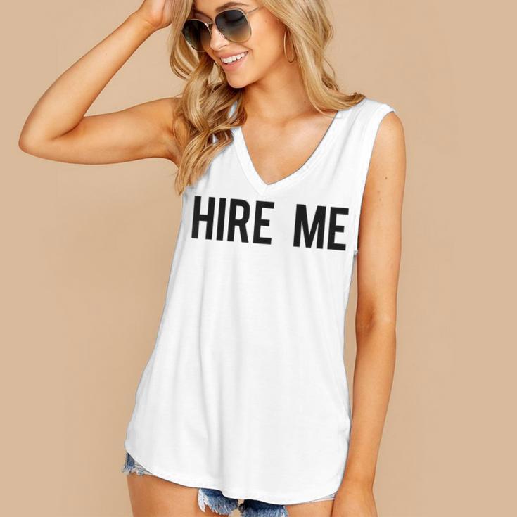 College Graduation Hire Me Women's V-Neck Tank Top