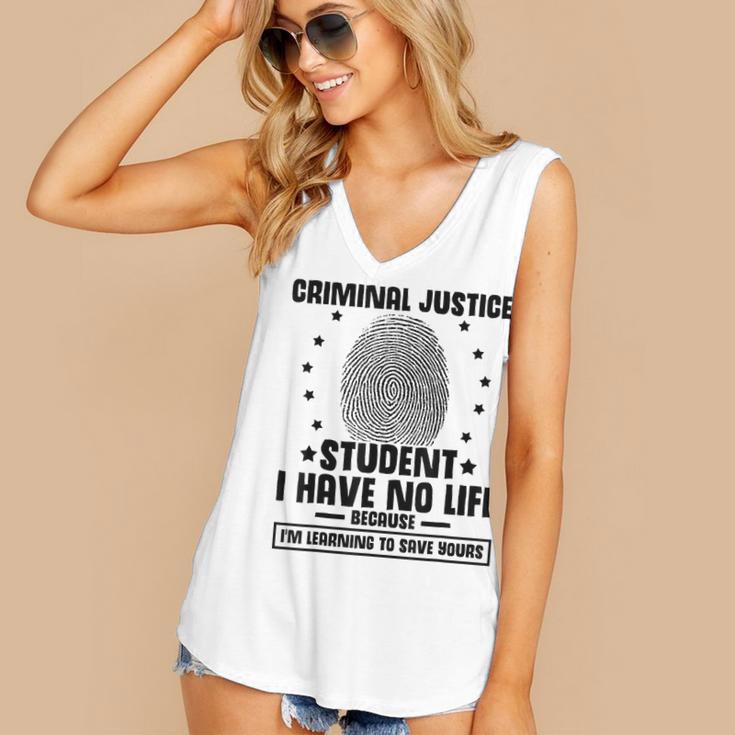 Criminal Justice School Degree Graduation Day Student Women's V-Neck Tank Top