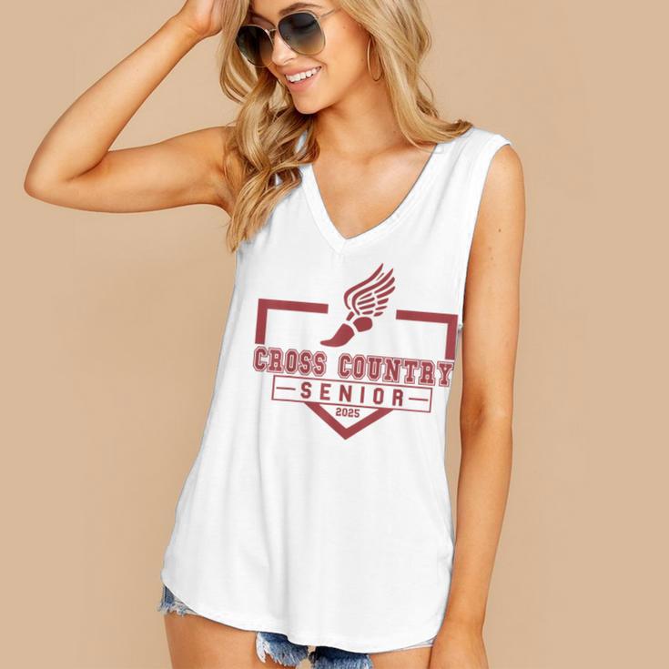 Cross Country Senior Night Senior 2025 Graduation Party 47 Women's V-Neck Tank Top