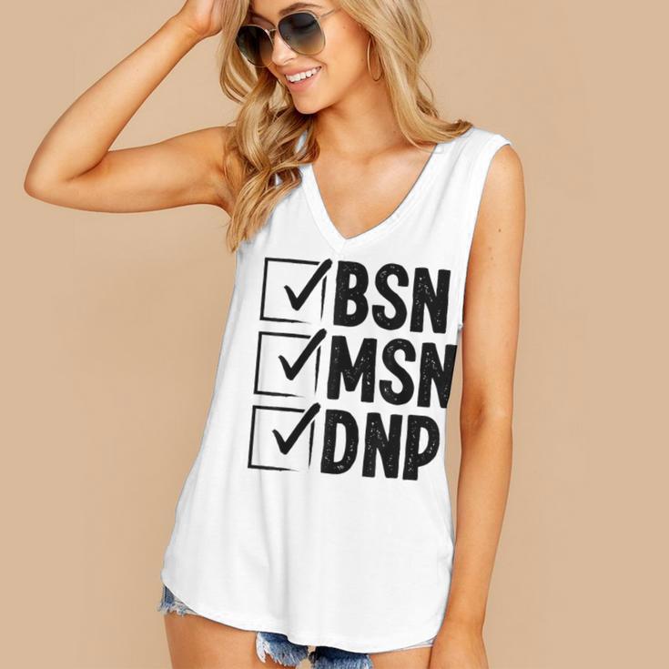 DNP Doctor MSN BSN DNP Nurse DNP Degree Graduation Women's V-Neck Tank Top