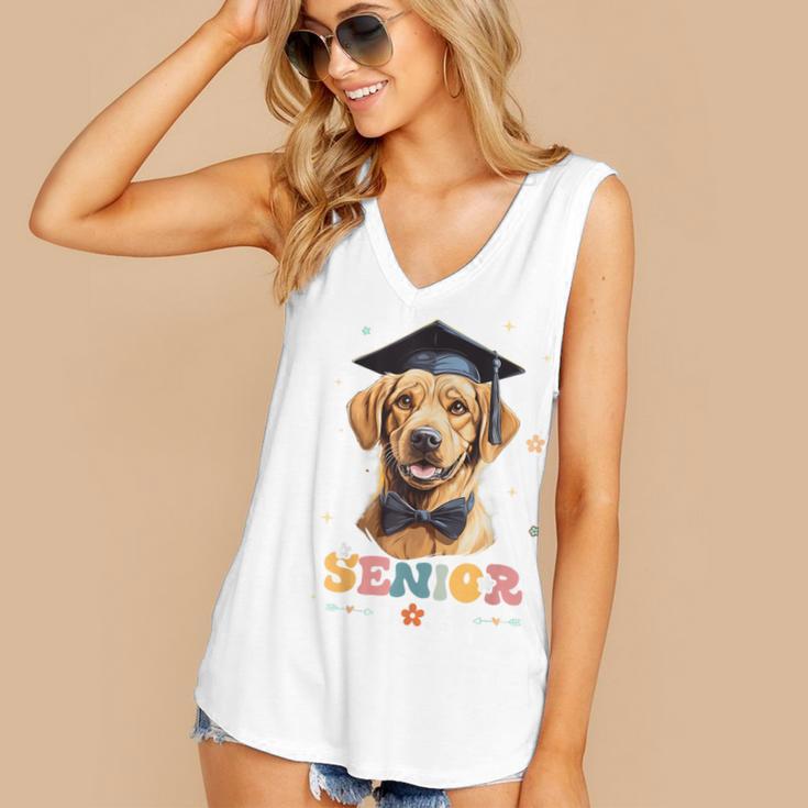 Dog Class Of 2024 Graduation Senior 2024 Men Women Girls Kids Women's V-Neck Tank Top