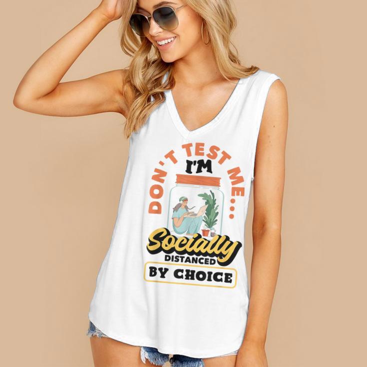 Don't Test Me Introvert's Women's V-Neck Tank Top Don't Test Me Introvert's Women's V-Neck Tank Top