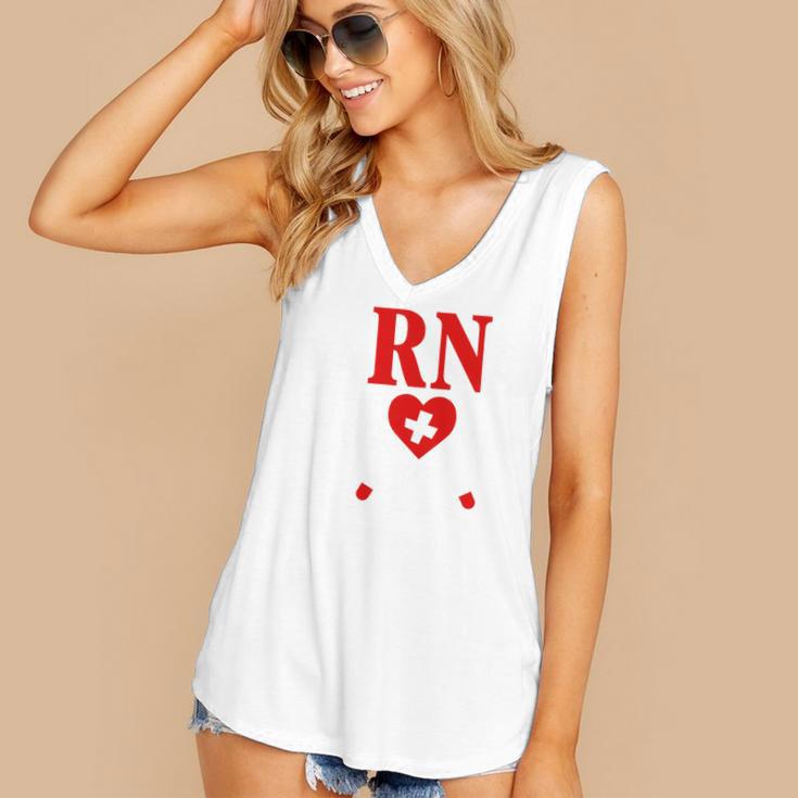 Earned It For Nurse Graduation Or RN LPN Nursing School Grad Women's V-Neck Tank Top