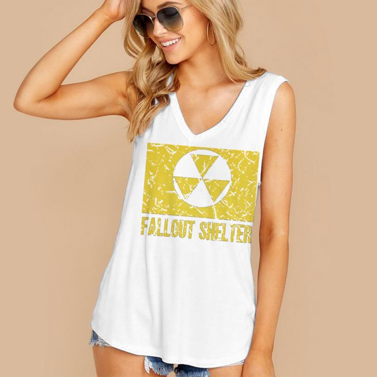 Fallout Shelter Nuclear War Radioactive Nostalgia T-Shirt Women's V-Neck Tank Top