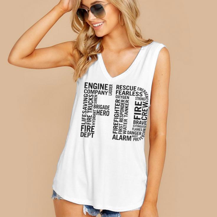 Fire Academy Graduation T-Shirt Firefighter Support Tee Women's V-Neck Tank Top
