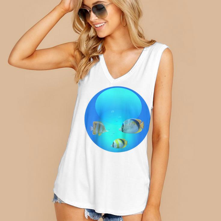 Frutiger Aero Aesthetic Tech Orb Fishes Raglan Baseball Tee Women's V-Neck Tank Top Frutiger Aero Aesthetic Tech Orb Fishes Raglan Baseball Tee Women's V-Neck Tank Top