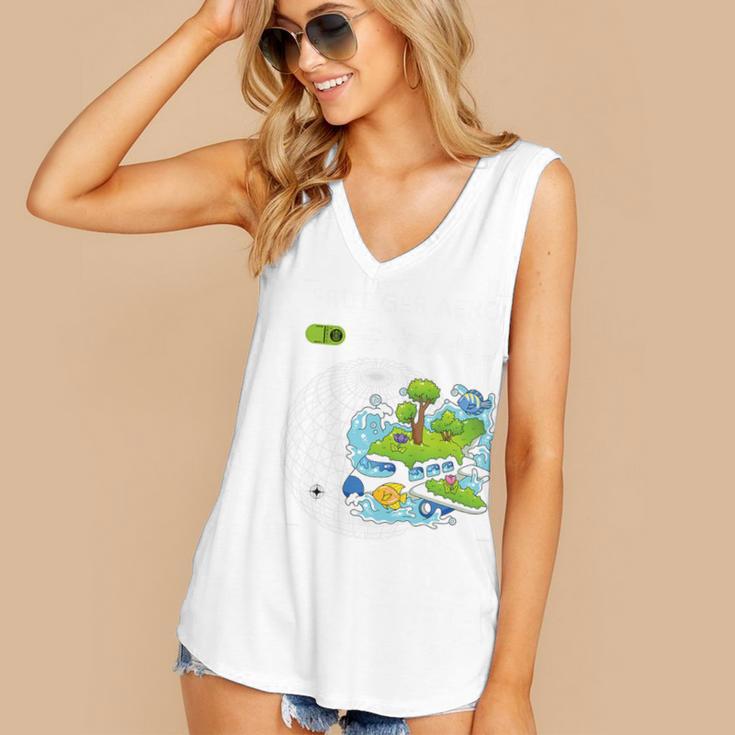 Frutiger Aero Y2K Fashion Trends Statement Piece Tech Orbite Premium Tri-Blend Women's V-Neck Tank Top