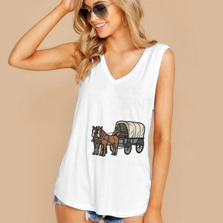 Funny Please Be Patient With Me I'm From The 1900s Premium Women's V-Neck Tank Top