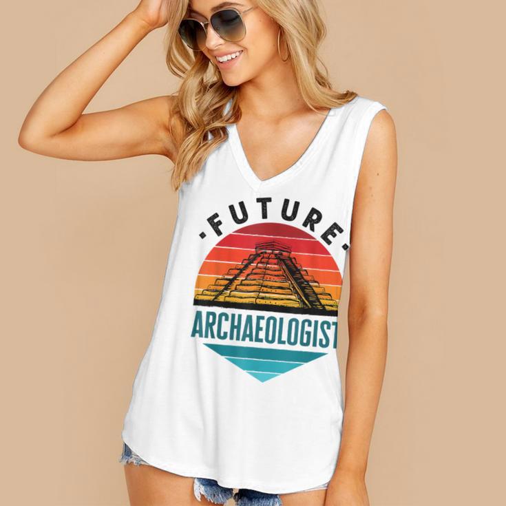 Future Archaeologist Pyramid Archaeology Student Graduation Women's V-Neck Tank Top