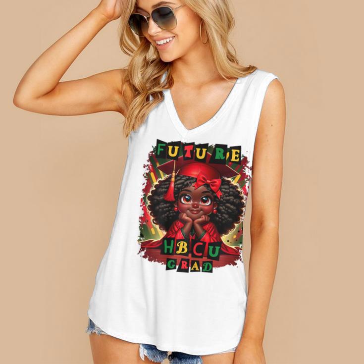 Future HBCU Grad History Girl Graduation HBCU Women's V-Neck Tank Top