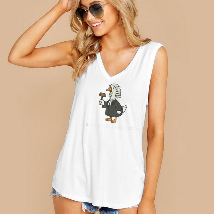 Goose Silly Lawyer Law School Graduation Future Lawyer Women's V-Neck Tank Top
