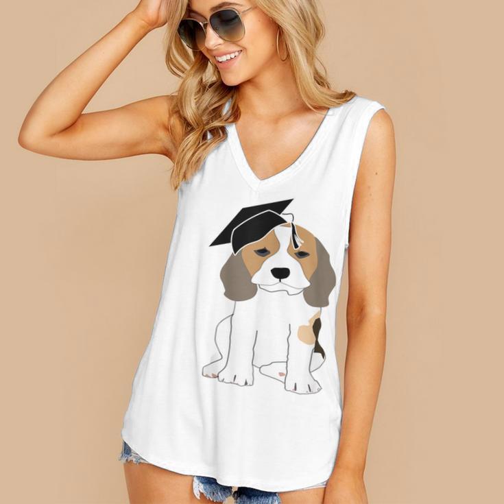 Graduation Beagle Dog 2017 Graduate Graduation Tee Women's V-Neck Tank Top