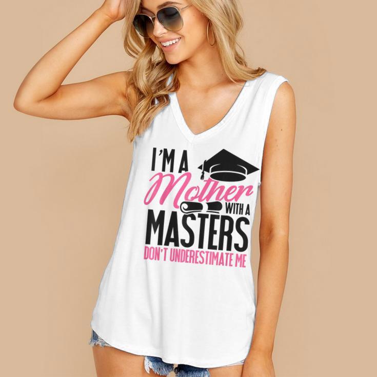 GraduationShirt For Mom Mother With A Master's Degree Tee Women's V-Neck Tank Top