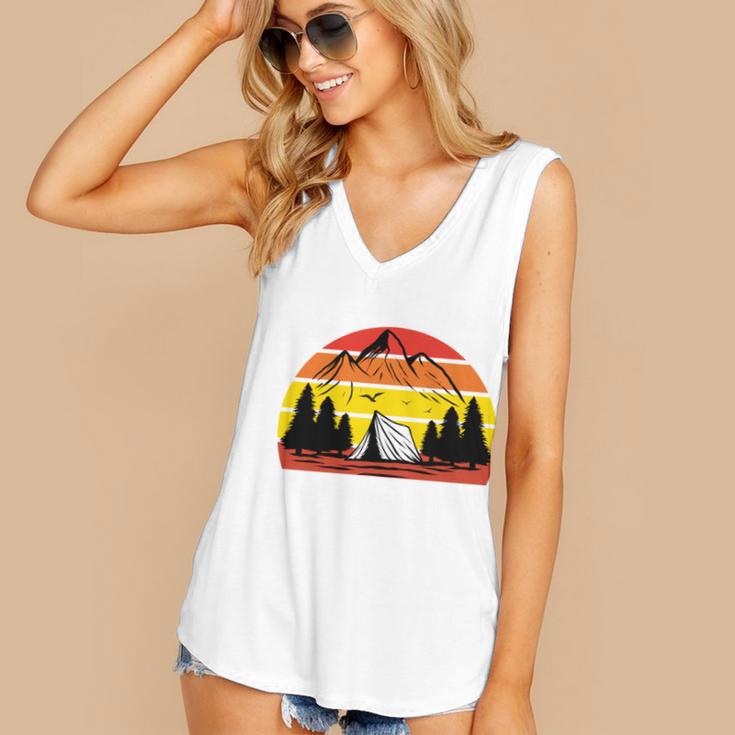 I Hate People That's Why I Camp Camper Meme Introvert Women's V-Neck Tank Top I Hate People That's Why I Camp Camper Meme Introvert Women's V-Neck Tank Top