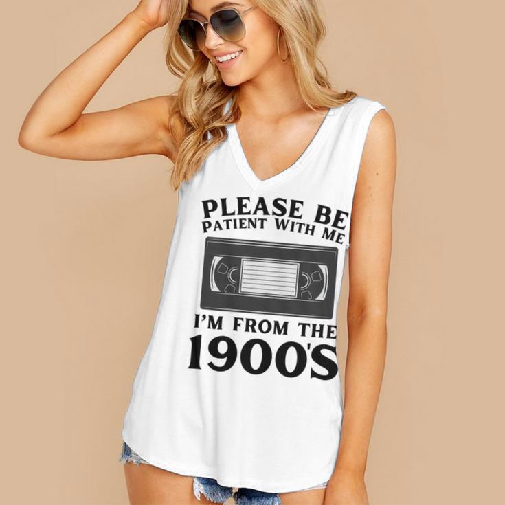 Over The Hill Please Be Patient I'm From The 1900s VHS Premium Tri-Blend Women's V-Neck Tank Top