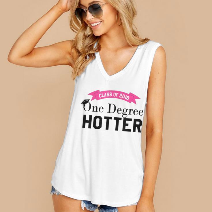 Hotter By One Degree Class Of 2018 Graduation T-Shirt Women's V-Neck Tank Top