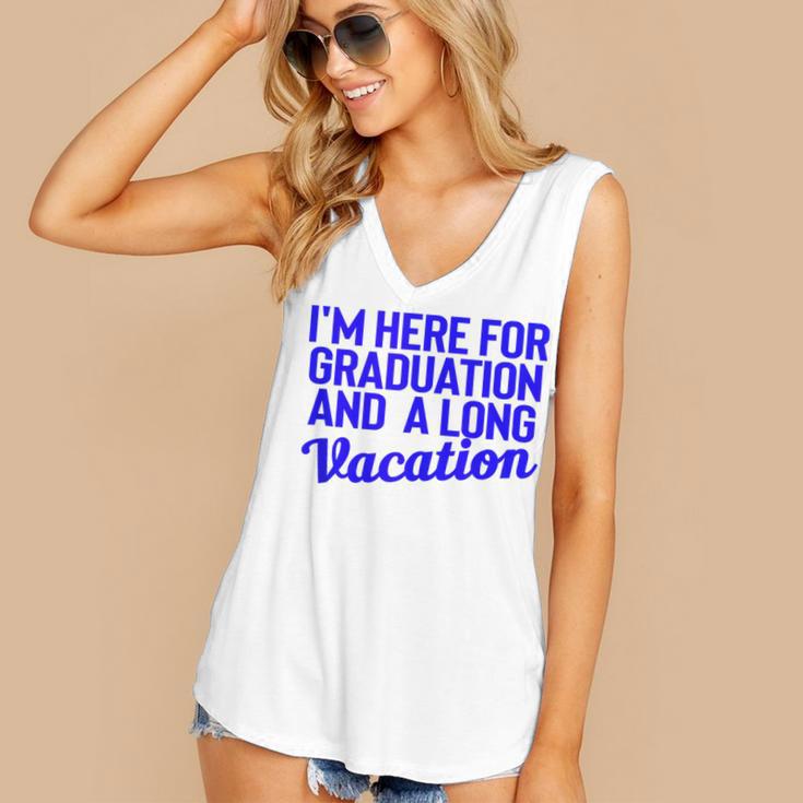 I'm Here For Graduation School Class Senior 2024 Women's V-Neck Tank Top