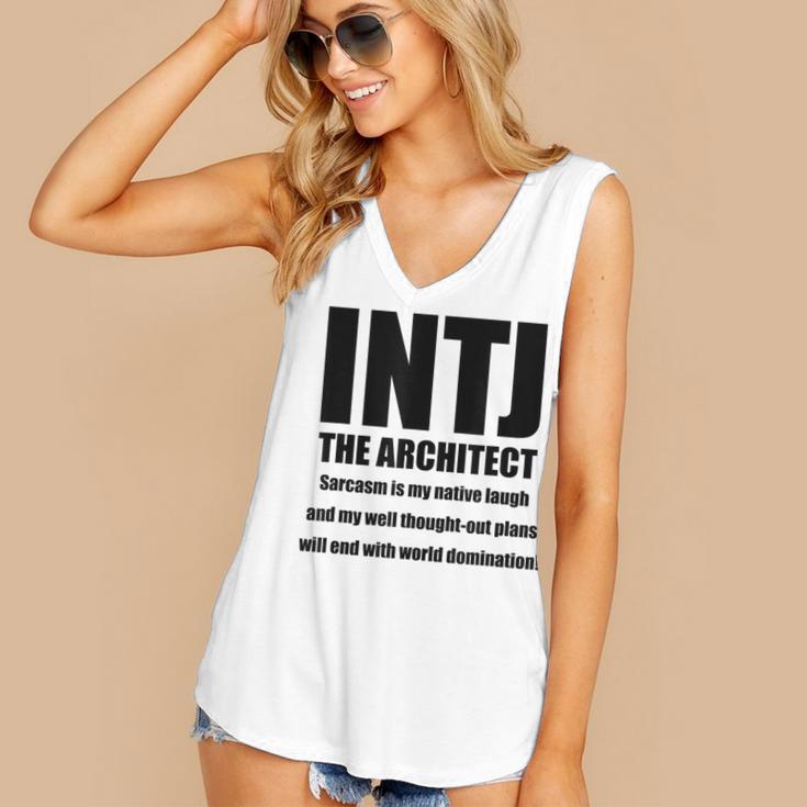 INTJ Architect Personality Introvert Sarcastic Women's V-Neck Tank Top INTJ Architect Personality Introvert Sarcastic Women's V-Neck Tank Top
