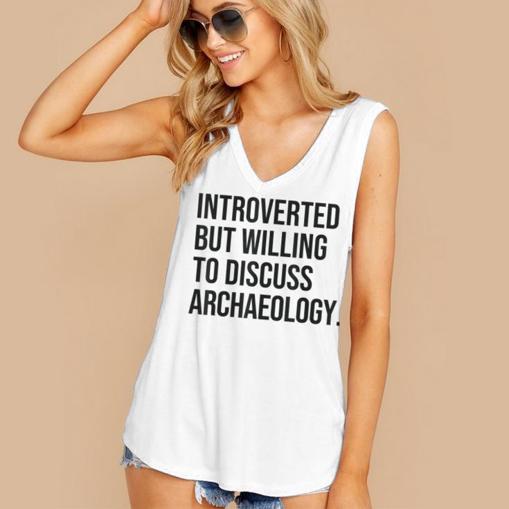 Introverted Archaeologist Archaeology Introvert Women's V-Neck Tank Top Introverted Archaeologist Archaeology Introvert Women's V-Neck Tank Top