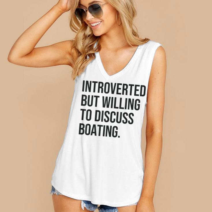 Introverted Boater Boating Introvert Women's V-Neck Tank Top Introverted Boater Boating Introvert Women's V-Neck Tank Top