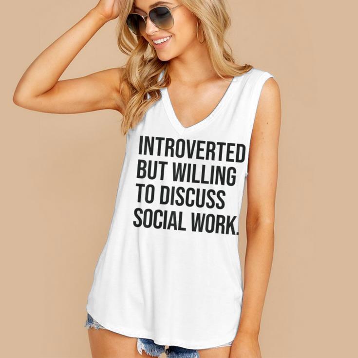 Introverted Caseworker Social Work Introvert Women's V-Neck Tank Top Introverted Caseworker Social Work Introvert Women's V-Neck Tank Top