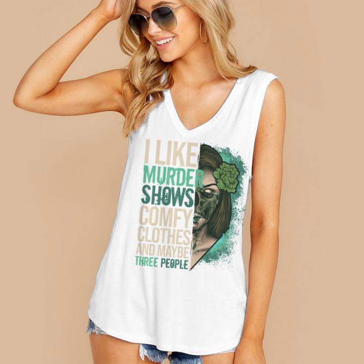 Introverted Murder Shows True Crime Lovers Introvert Women's V-Neck Tank Top Introverted Murder Shows True Crime Lovers Introvert Women's V-Neck Tank Top