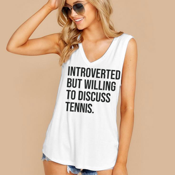 Introverted Tennis Player Tennis Introvert Women's V-Neck Tank Top Introverted Tennis Player Tennis Introvert Women's V-Neck Tank Top