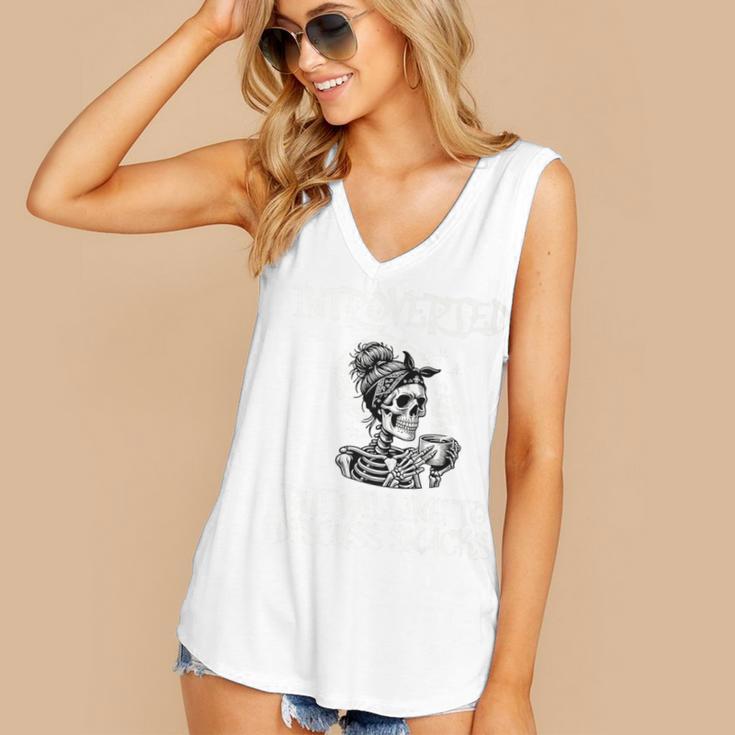 Introverted But Willing To Discuss Snacks Coffee Premium Women's V-Neck Tank Top