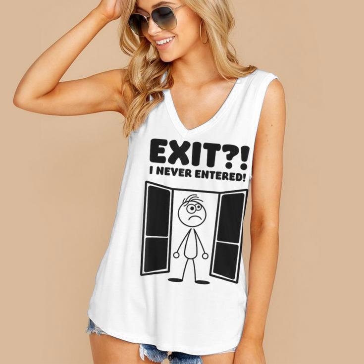 Irony Sarcasm Introvert Dry Humor Cartoon Comic Geek Nerd Women's V-Neck Tank Top Irony Sarcasm Introvert Dry Humor Cartoon Comic Geek Nerd Women's V-Neck Tank Top