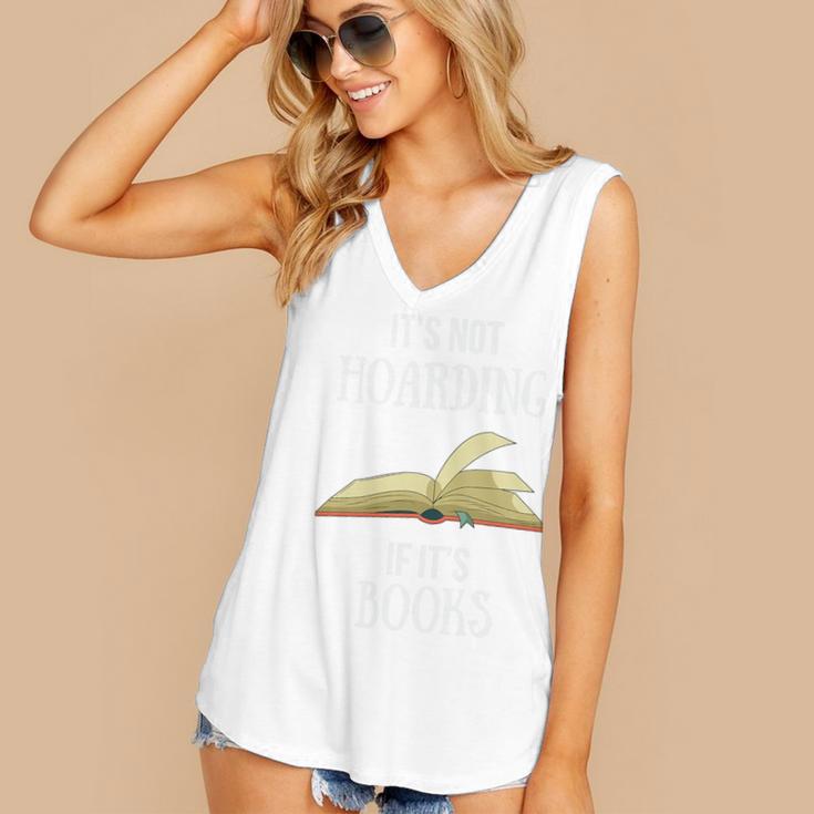 It's Not Hoarding If It's Books Premium Tri-Blend Women's V-Neck Tank Top