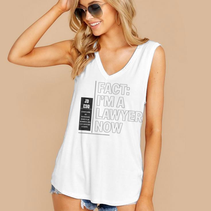 JD ESQ Law Graduate Fact I’m a Lawyer Now Graduation Women's V-Neck Tank Top