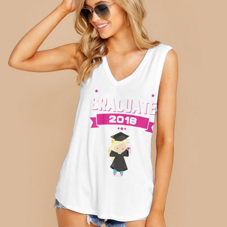 Kids Kindergarten Graduate 2018 Graduation Girls Women's V-Neck Tank Top