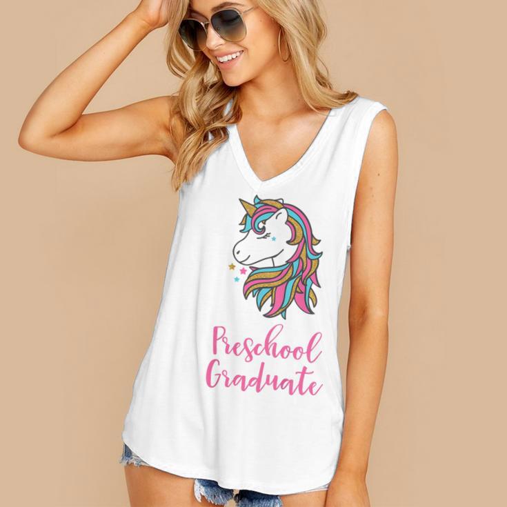 Kids Unicorn Preschool Graduation Women's V-Neck Tank Top