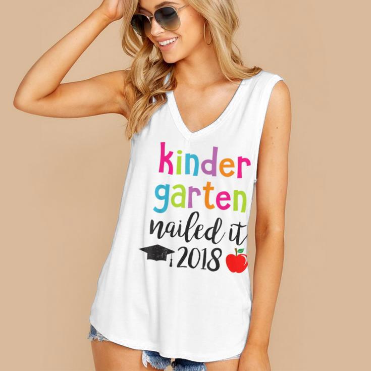 Kindergarten Nailed It 2018 Class Graduation T-Shirt Women's V-Neck Tank Top