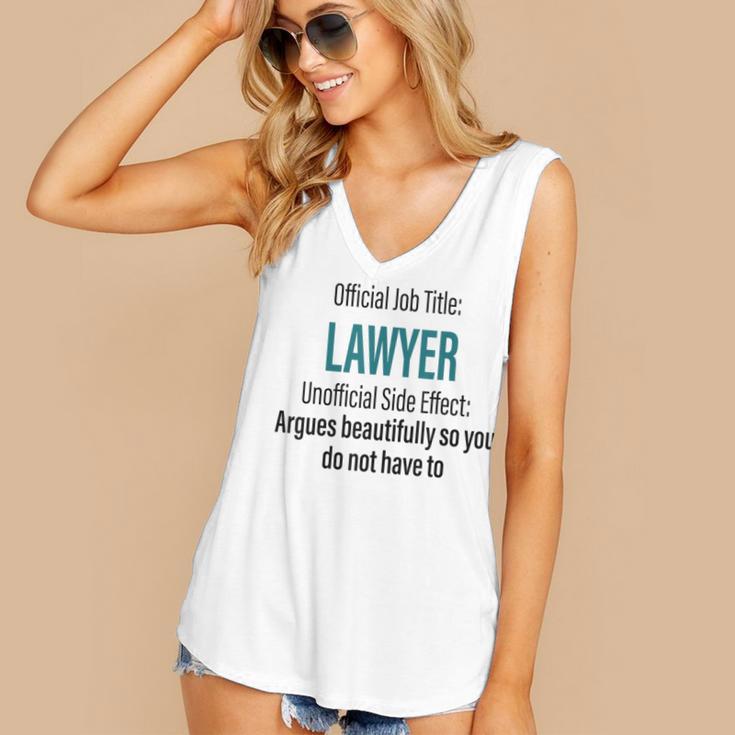 Lawyer Definition Quote Attorney Student Graduation Women's V-Neck Tank Top