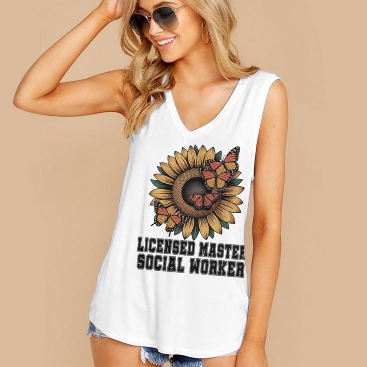 Licensed Masters Social Work Worker LMSW Graduation 2026 Women's V-Neck Tank Top