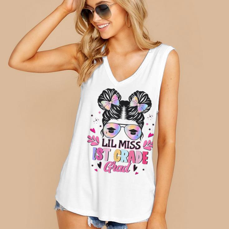 Lil Miss 1st Grade Grad Graduation Last Day Of 1st Grade Women's V-Neck Tank Top